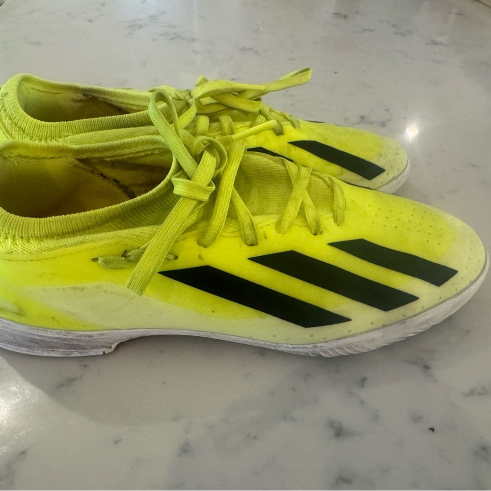 Adidas Kids Neon Yellow and Black Sneakers